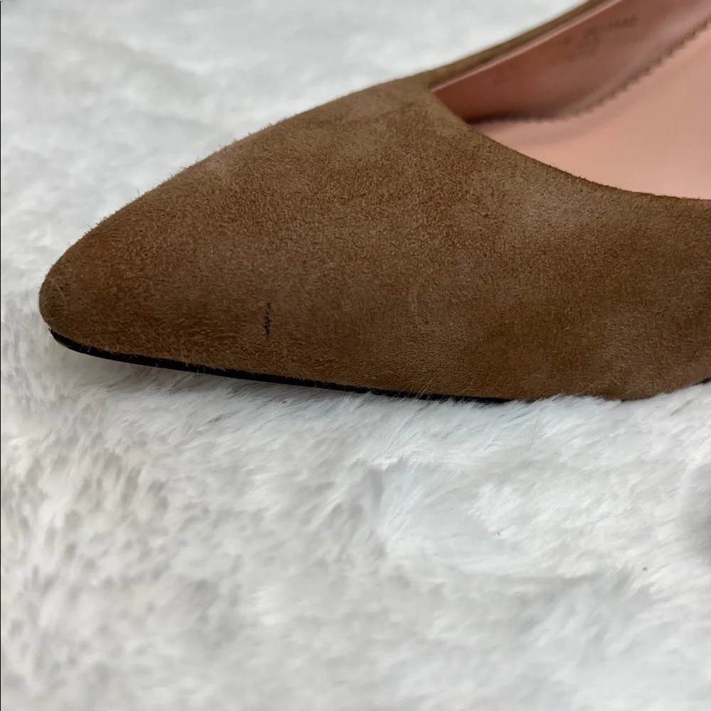 J. Crew Colette D'Orsay Suede Ashen Brown Pumps Made in Italy Sz 8.5